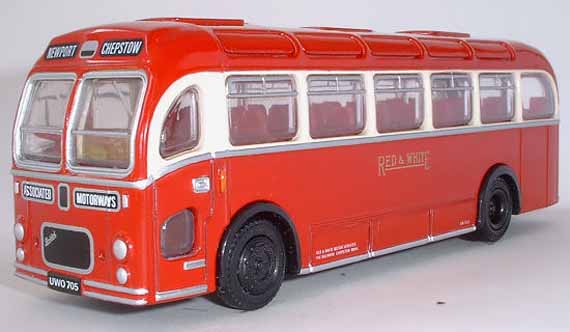 RED & WHITE Bristol MW6G ECW Coach.