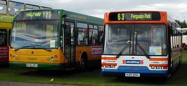 Strathtay Scottish Dennis Dart SPD East Lancs & DAF SB220 East Lancs Myllennium