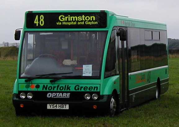 Norfolk Green Optare Solo Y54HBT