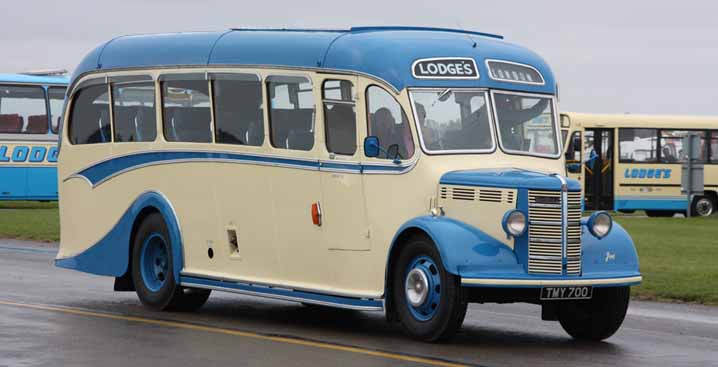 Lodge's Coaches Bedford OB Duple Vista TMY700 arriving at SHOWBUS 2010