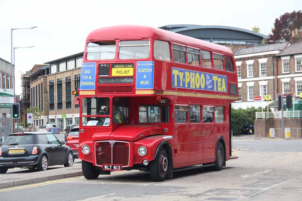 London Transport AEC Routemaster Park Royal RM613 flyby