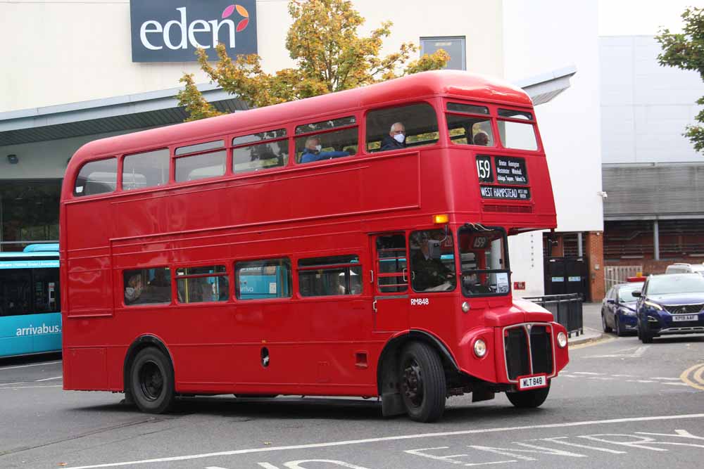 London Transport AEC Routemaster Park Royal RM848 flyby