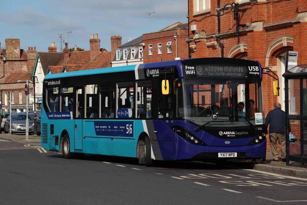 Arriva Midlands Milton Keynes Alexander Dennis Enviro200MMC Sapphire 3121 flyby