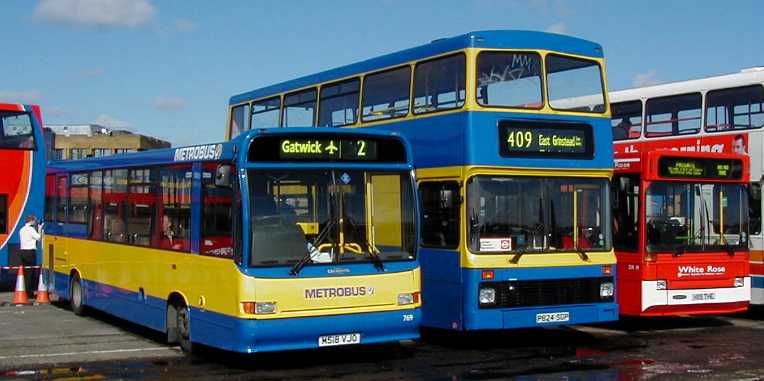 Metrobus Dennis Dart Marshall M518VJO & Volvo Olympian Northern Counties P824SGP