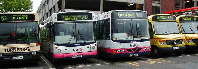 First PMT Dennis Dart SLF ALexander ALX200 T986LBF & Scania S814AEH