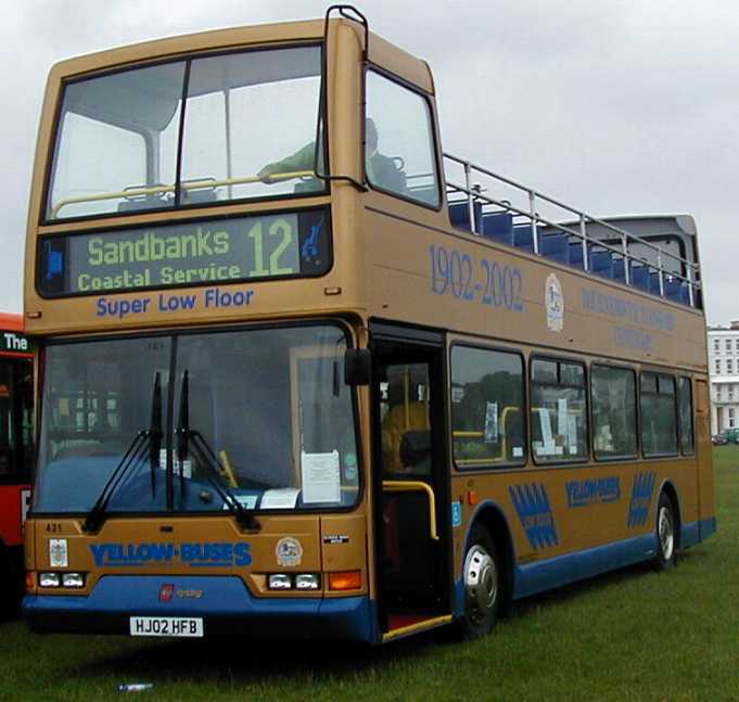 Bournemouth Yellow Buses Centenary Volvo open top 431