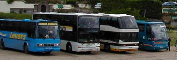 Motts Travel Neoplan Skyliner and Volvo B12T