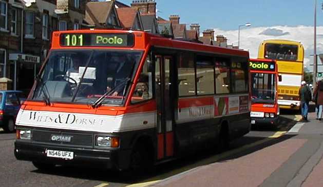 Wilts & Dorset Optare MetroRider 2546 N546UFX