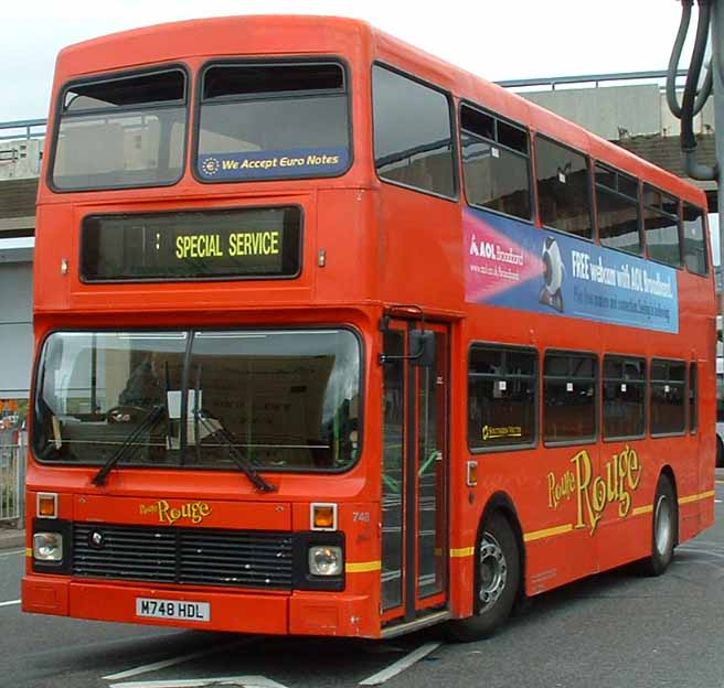 Southern Vectis Route Rouge Volvo Olympian Northern Counties 748