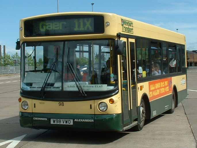 Newport Transport Dennis Dart Alexander ALX200 98