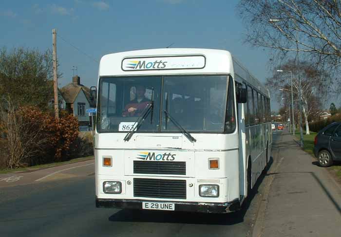 Motts Travel Leyland Tiger Alexander Belfast E29UNE