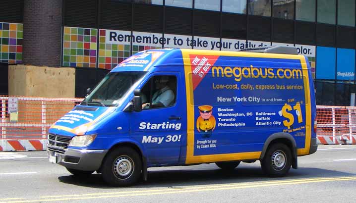 Coach USA Megabus Dodge service van