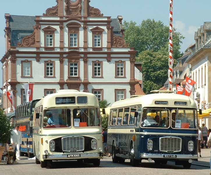 Royal Blue & Crosville RELHs in Speyer Town Centre