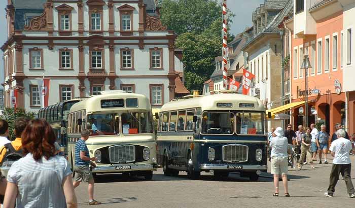 Royal Blue & Crosville RELHs in Speyer Town Centre