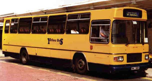 Motts Yellow Bus Leyland Leopard Plaxton Bustler OWG368X