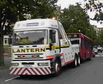 MTL London North Dennis Dart Plaxton on tow