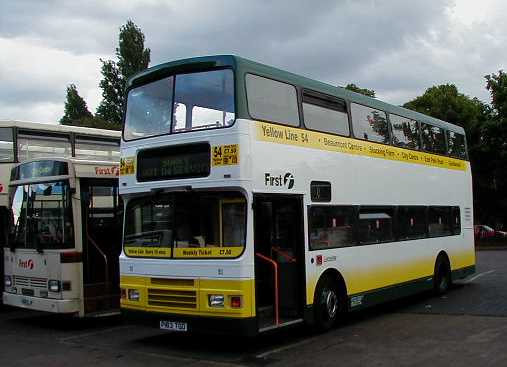 First Leicester Glasgow Volvo Olympian Alexander 183 - P183TGD